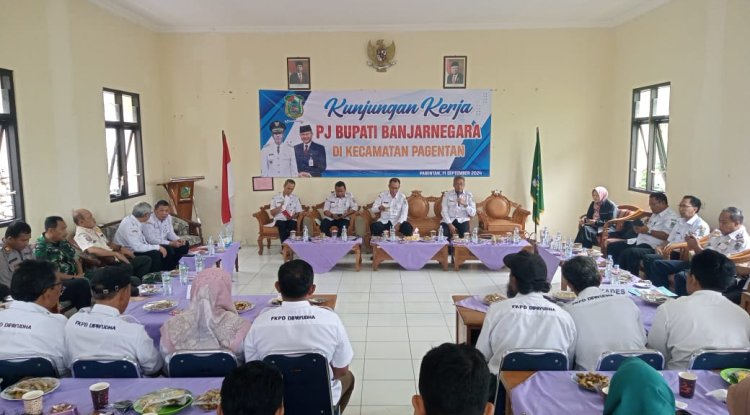 Pgs Danramil 18/Pgt Dampingi Kunjungan Kerja PJ. Bupati Banjarnegara Di Kecamatan Pagentan