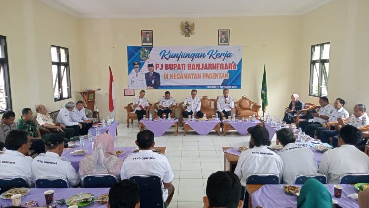 Pgs Danramil 18/Pgt Dampingi Kunjungan Kerja PJ. Bupati Banjarnegara Di Kecamatan Pagentan