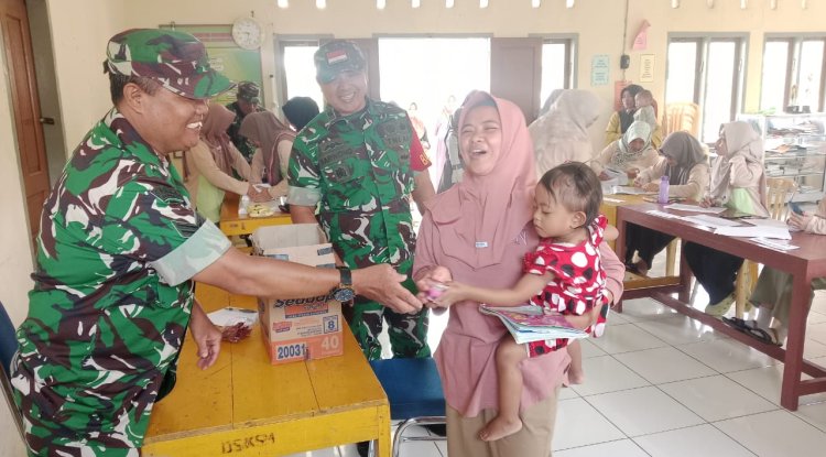 PERAN AKTIF BABINSA DAMPINGI  POSYANDU DI DESA BINAAN 