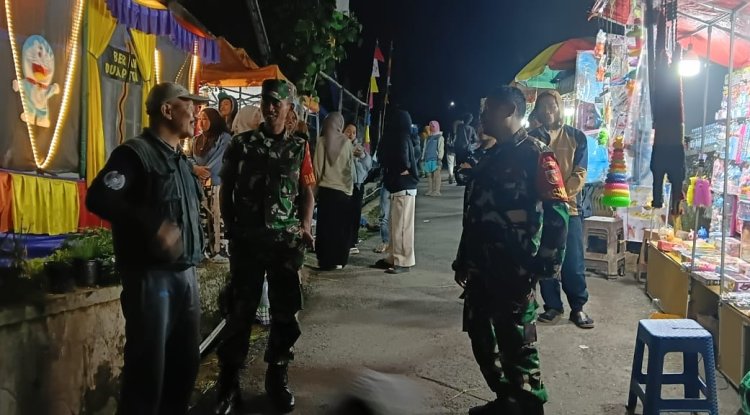 KORAMIL 18/PGT DAN POLSEK PGT MELAKSANAKAN PATROLI MALAM