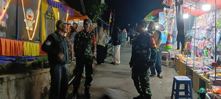 KORAMIL 18/PGT DAN POLSEK PGT MELAKSANAKAN PATROLI MALAM